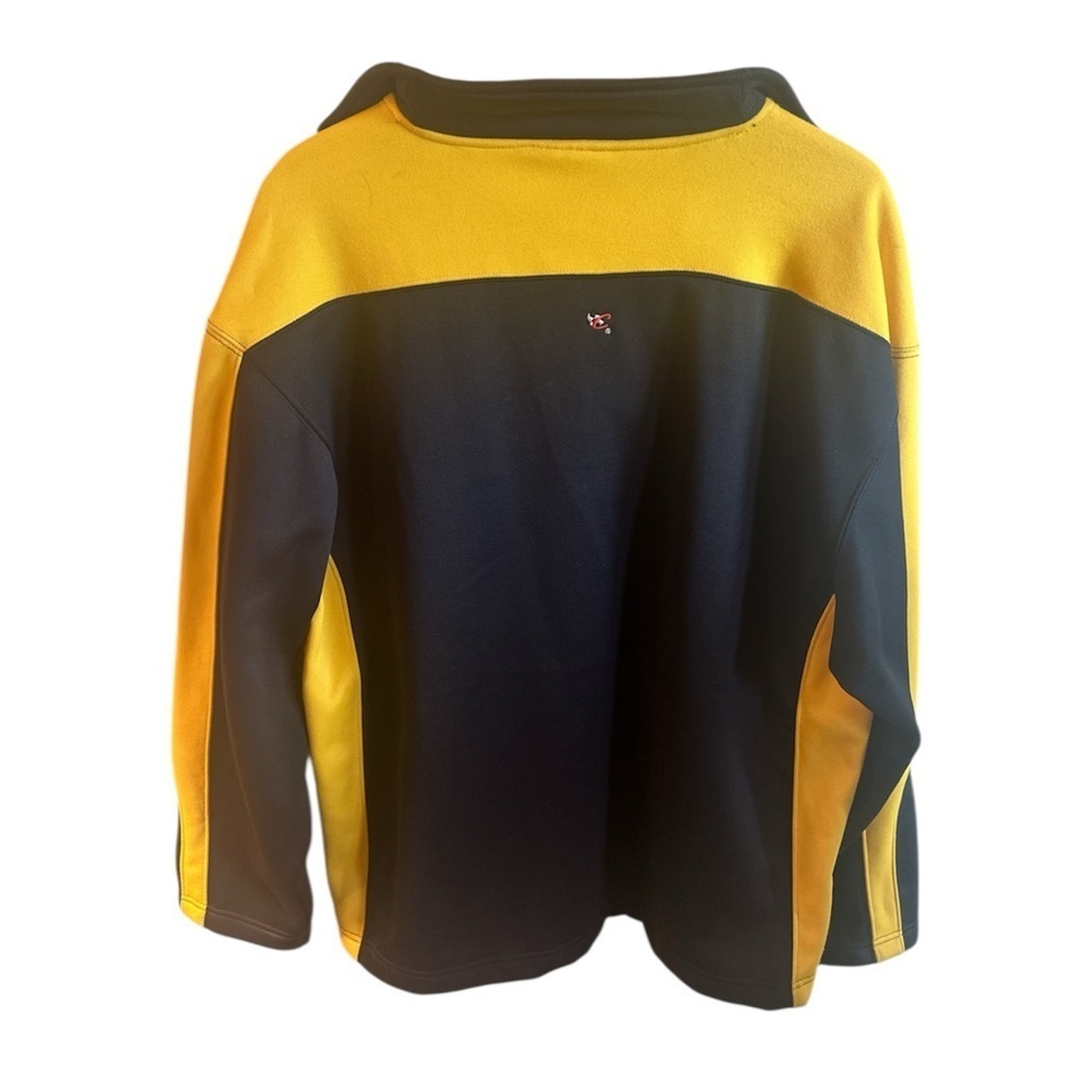 Chase Authentics Dale Jarrett Sweatshirt Mens Size Large Black Yellow Vintage - Picture 2 of 15